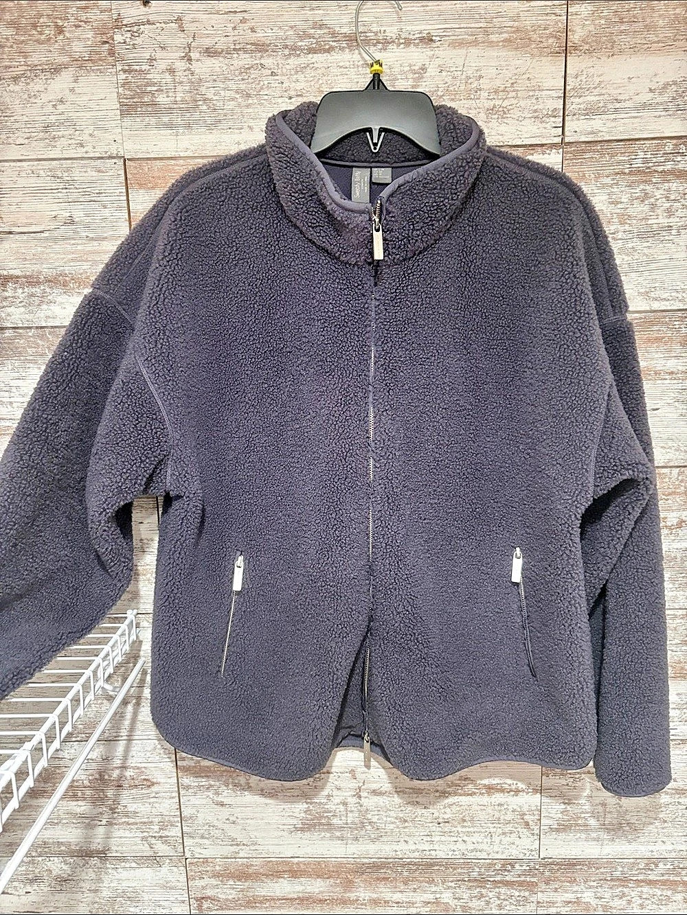 Sweaty Betty Plush Fleece Zip Jacket Gray Large